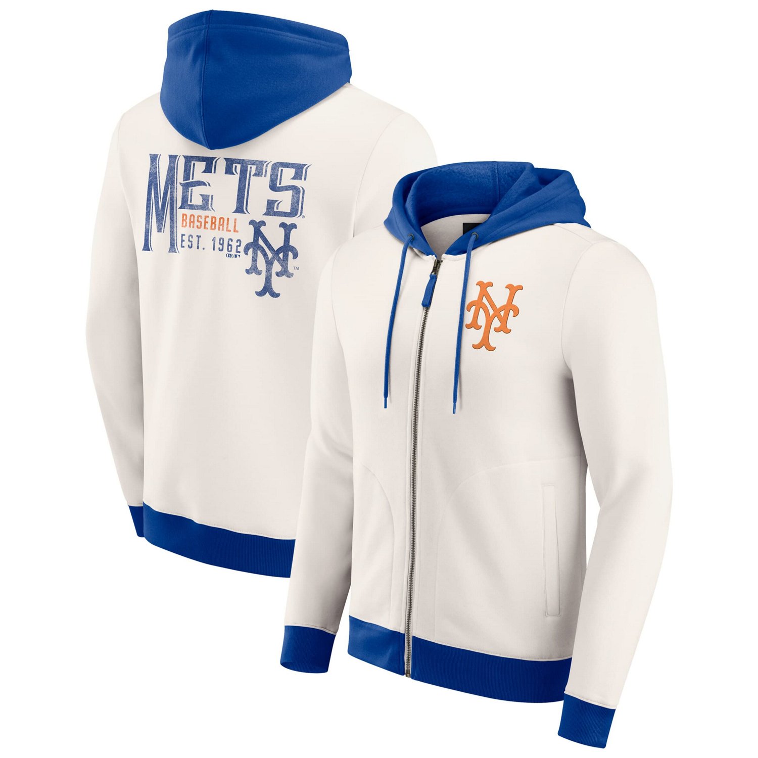 Darius Rucker Collection by Fanatics New York Mets Polar Fleece Full-Zip Hoodie - view number 1