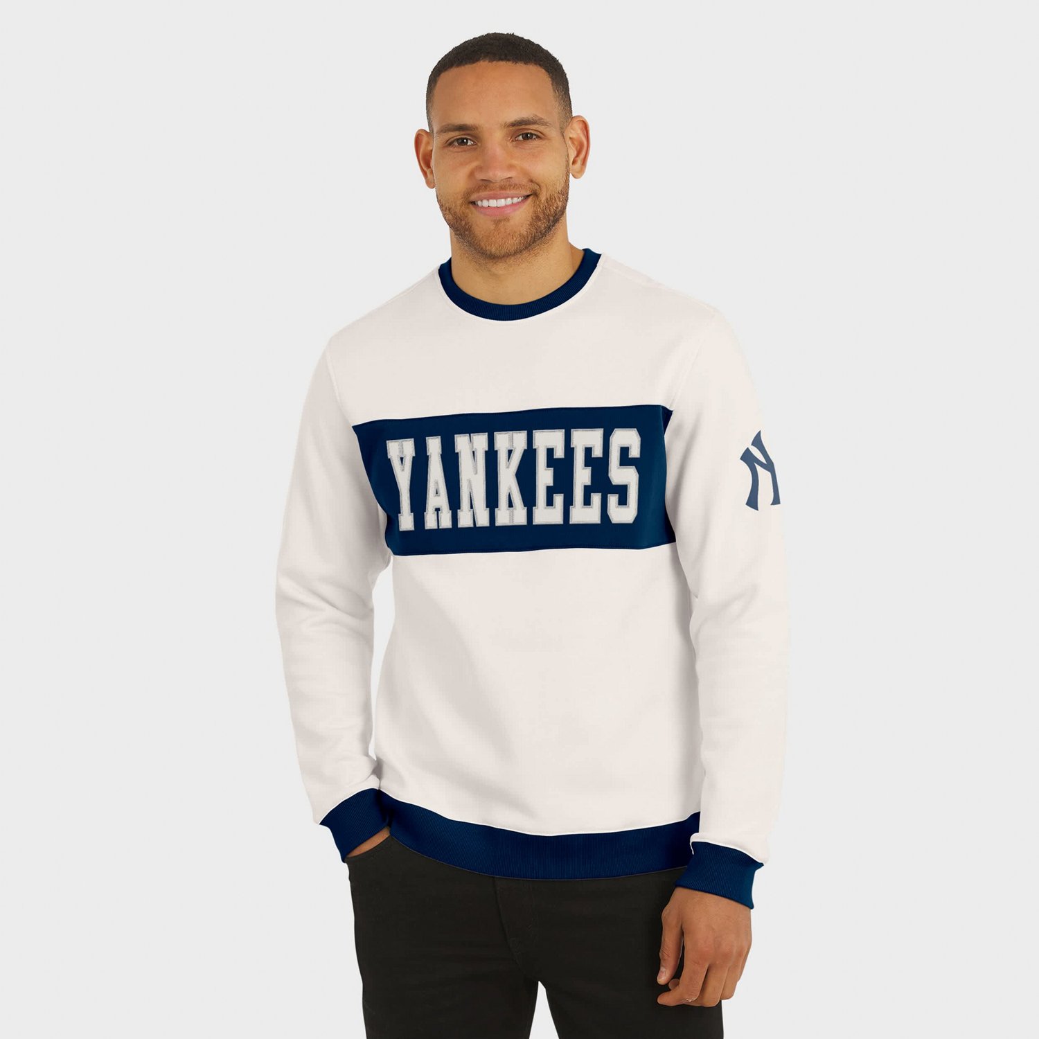 Darius Rucker Collection by Fanatics New York Yankees Colorblock Crewneck Sweatshirt - view number 4