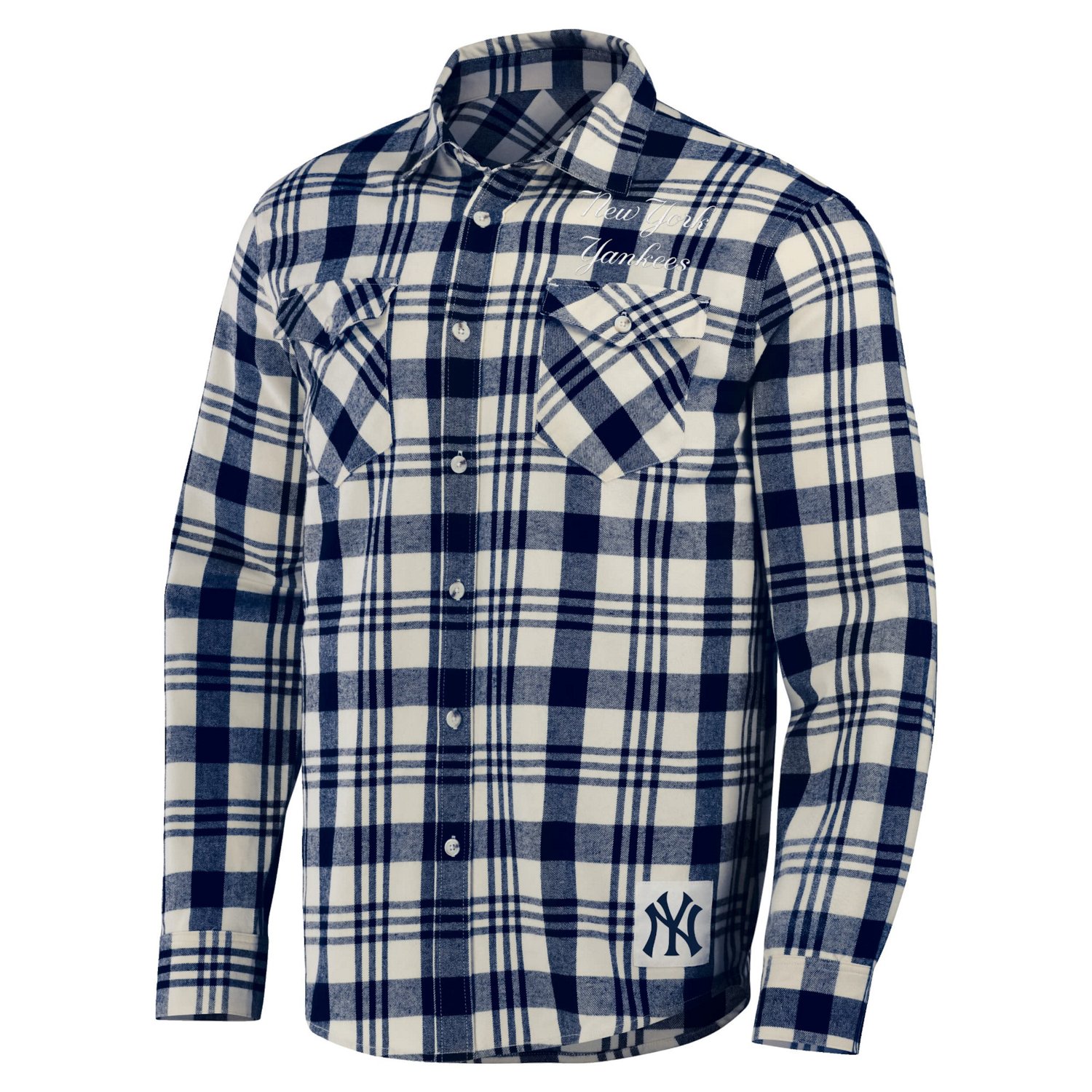 Darius Rucker Collection by Fanatics New York Yankees Plaid Flannel Button-Up Shirt - view number 2