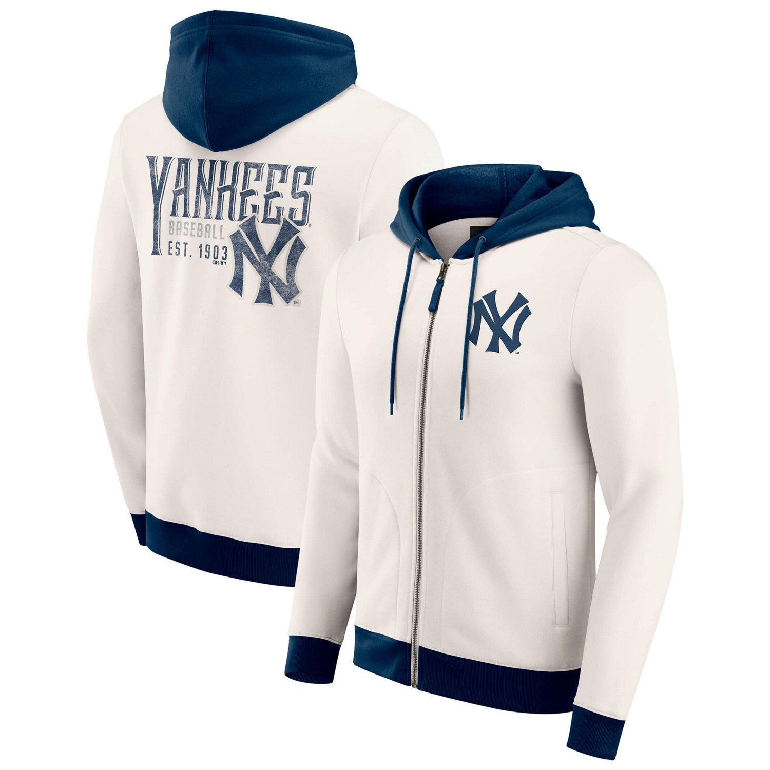 Darius Rucker Collection by Fanatics New York Yankees Polar Fleece Full-Zip Hoodie