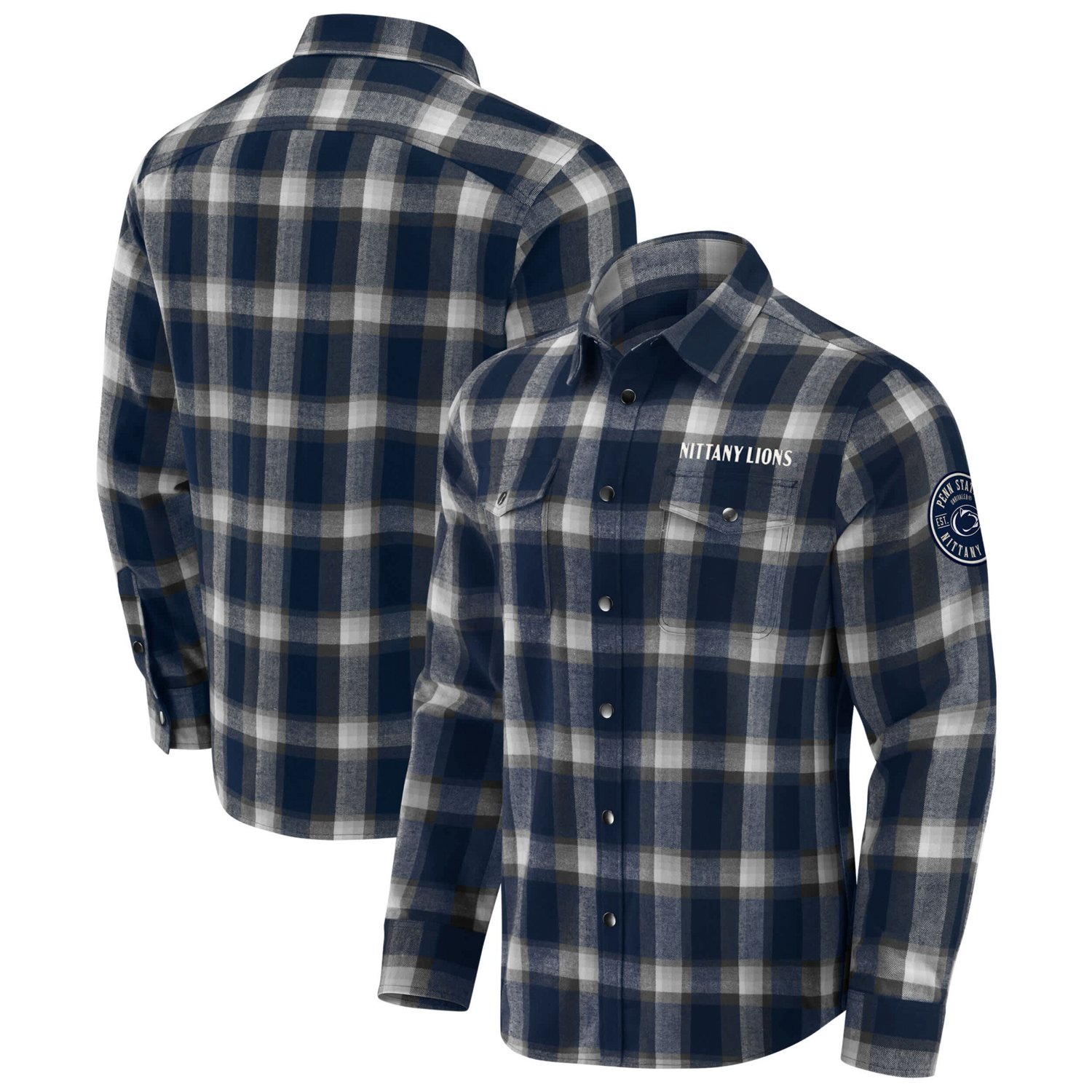 Darius Rucker Collection by Fanatics Penn State Nittany Lions Flannel Plaid Full-Snap Shirt