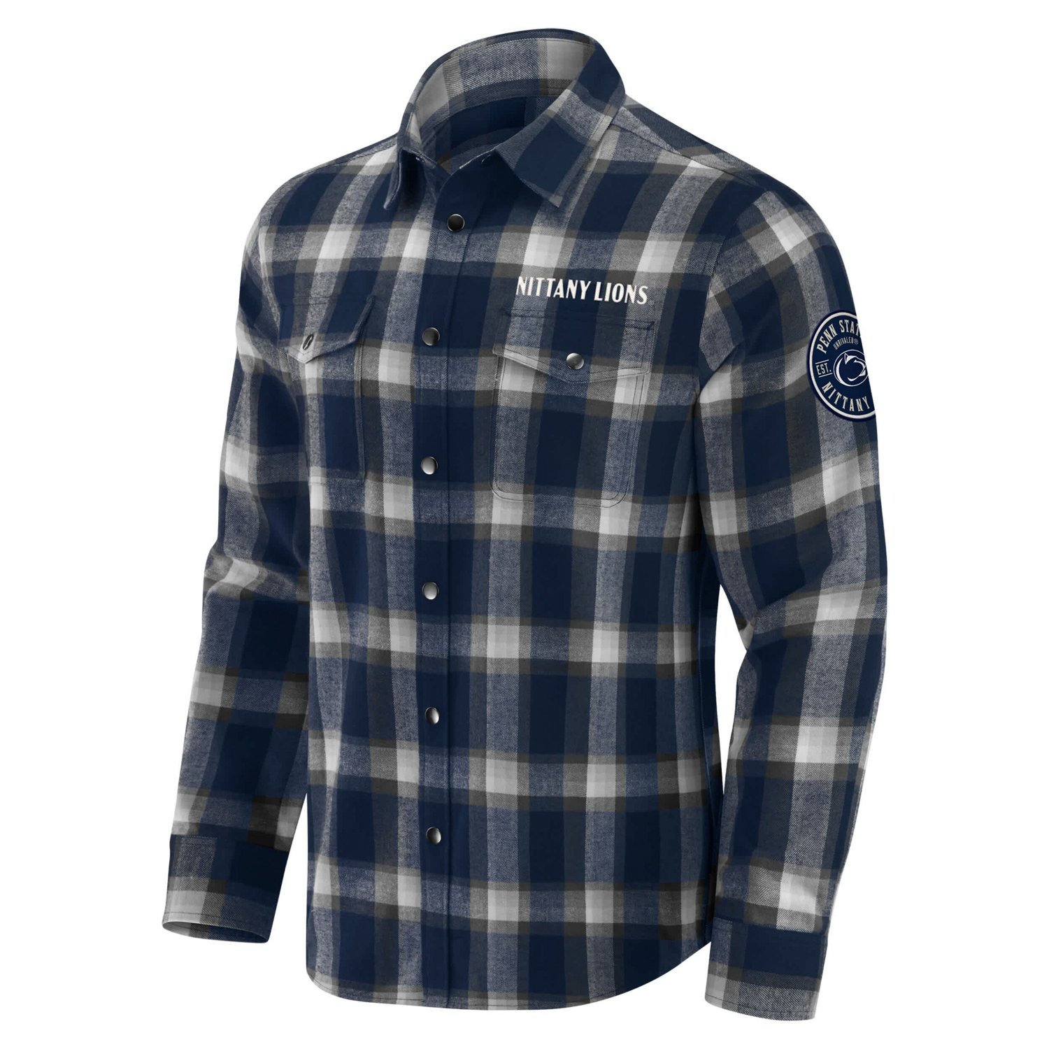 Darius Rucker Collection by Fanatics Penn State Nittany Lions Flannel Plaid Full-Snap Shirt - view number 2