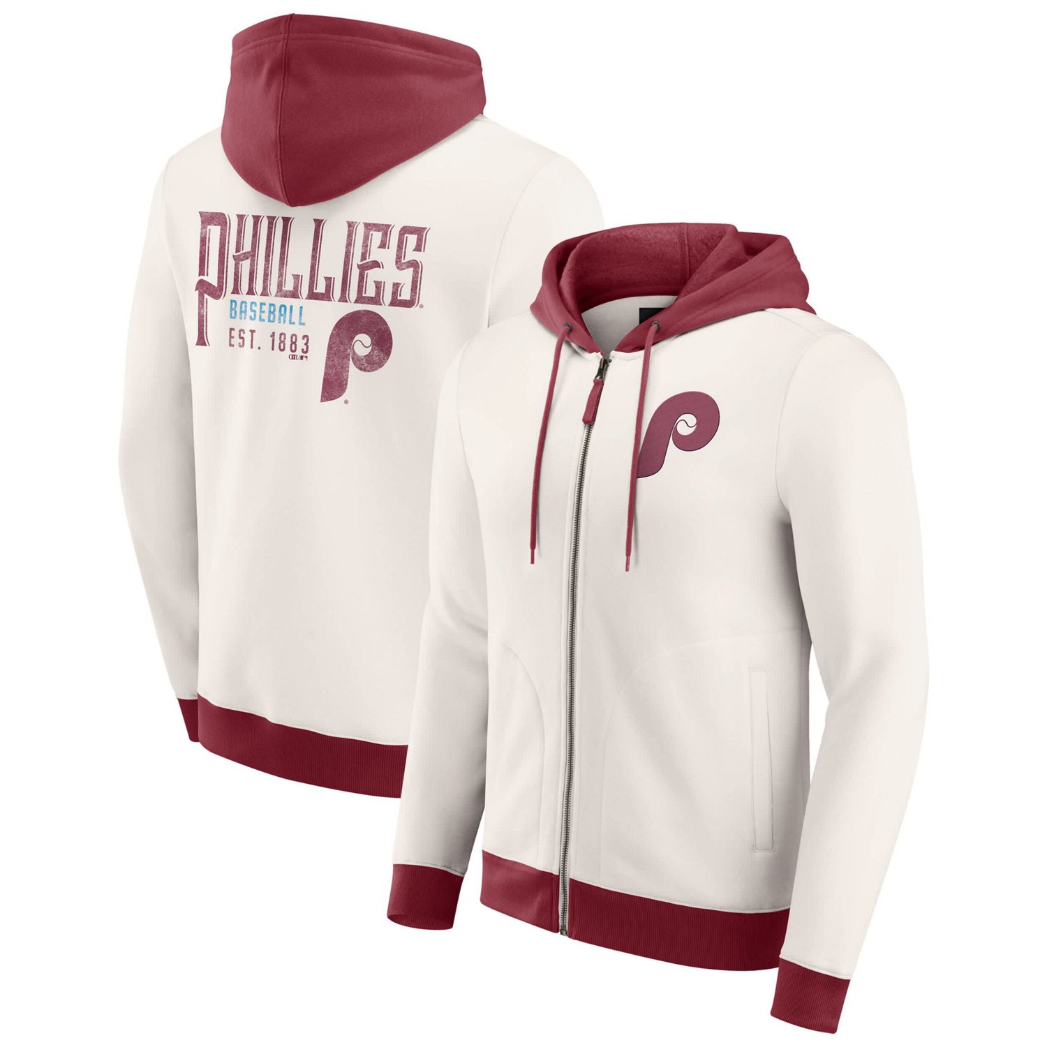 Darius Rucker Collection by Fanatics Philadelphia Phillies Polar Fleece Full-Zip Hoodie - view number 1