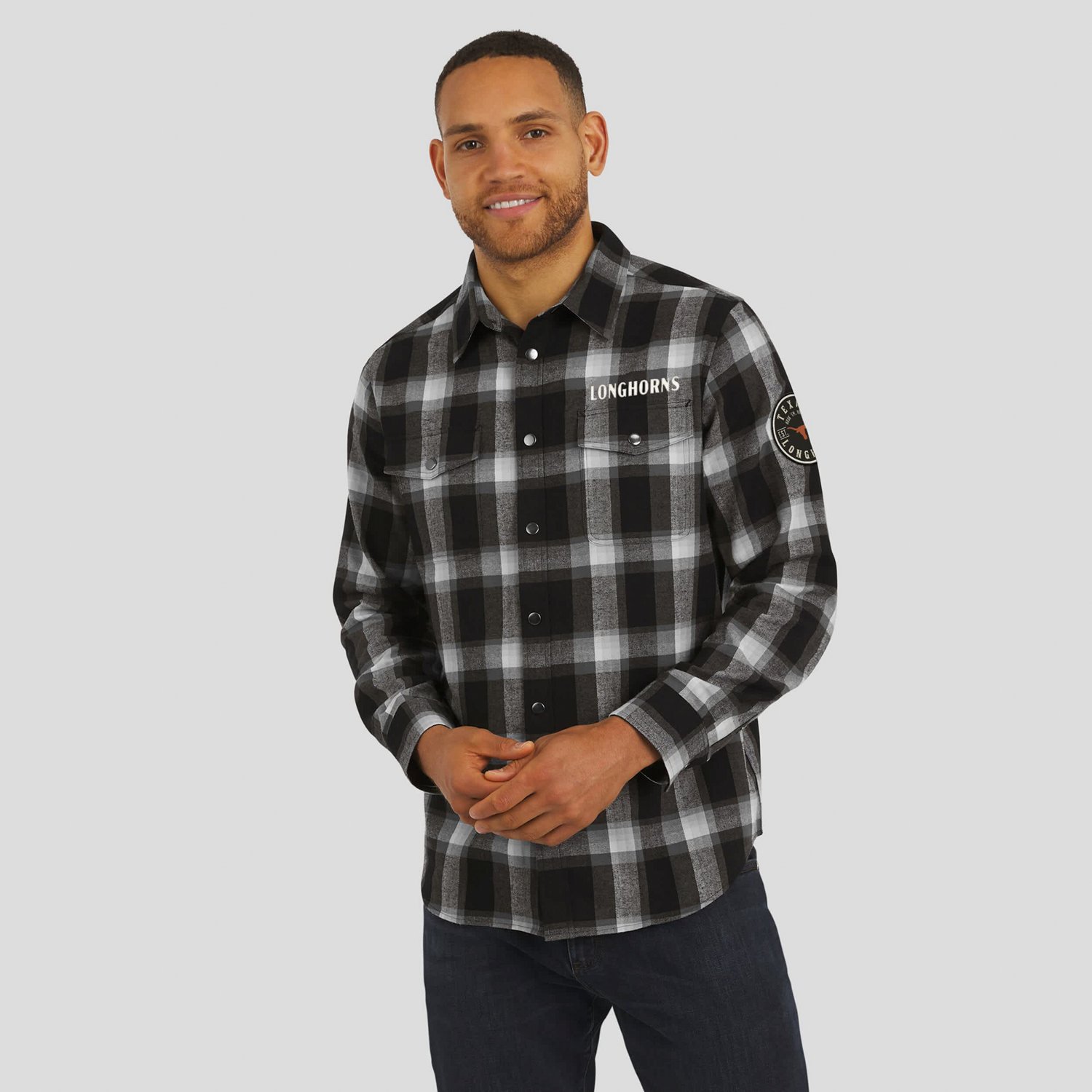 Darius Rucker Collection by Fanatics Texas Longhorns Flannel Plaid Full-Snap Shirt - view number 4