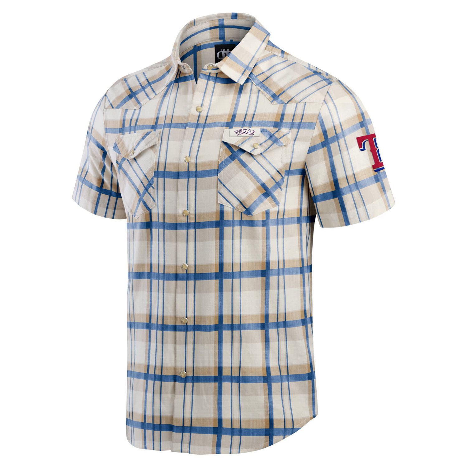 Darius Rucker Collection by Fanatics Texas Rangers Plaid Full-Snap Shirt - view number 2