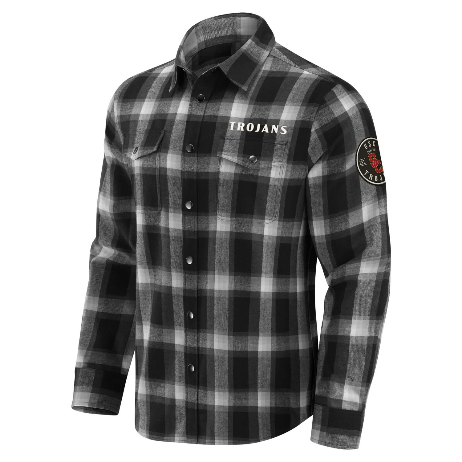 Darius Rucker Collection by Fanatics USC Trojans Team Flannel Plaid Full-Snap Shirt - view number 2