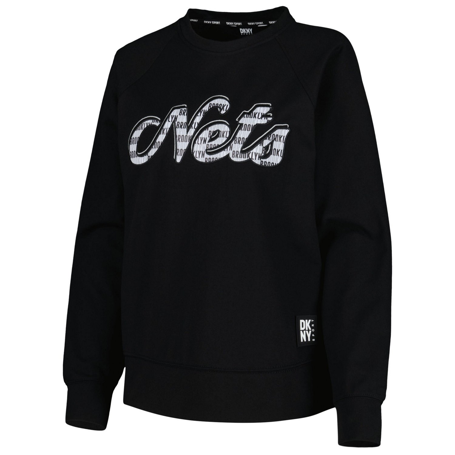 DKNY Sport Brooklyn Nets Regina Raglan Pullover Sweatshirt