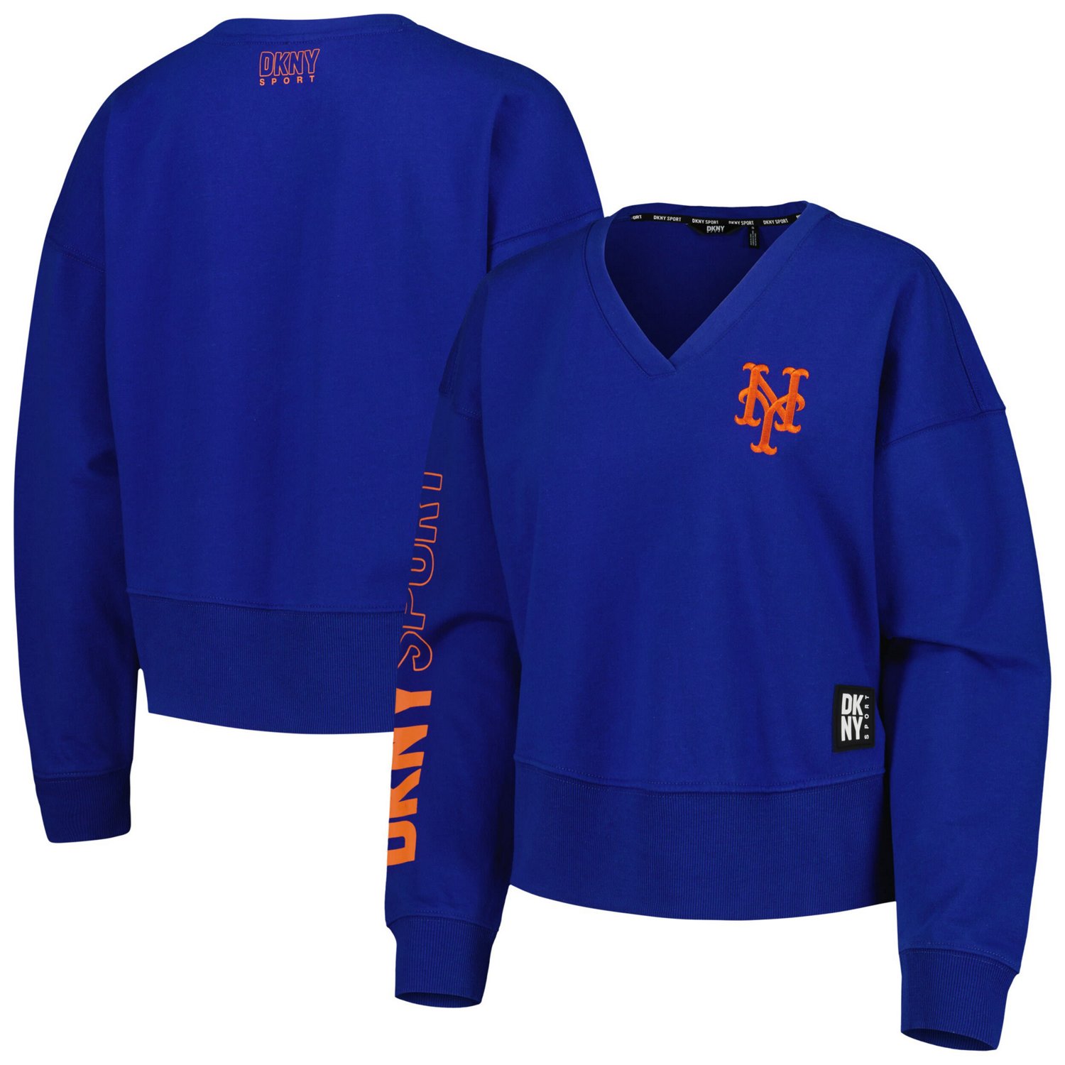 DKNY Sport New York Mets Lily V-Neck Pullover Sweatshirt