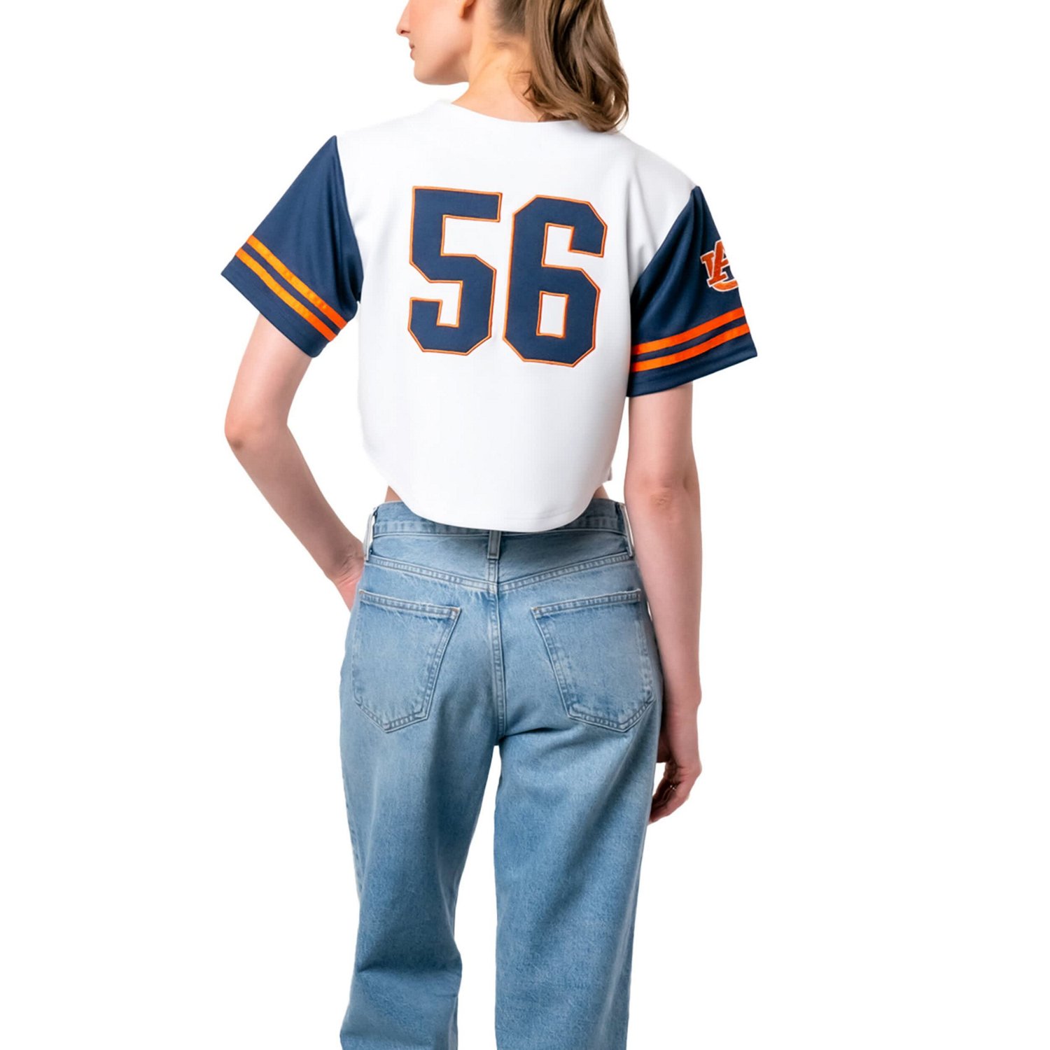 Established  Co Auburn Tigers Baseball Jersey Cropped T-Shirt - view number 3