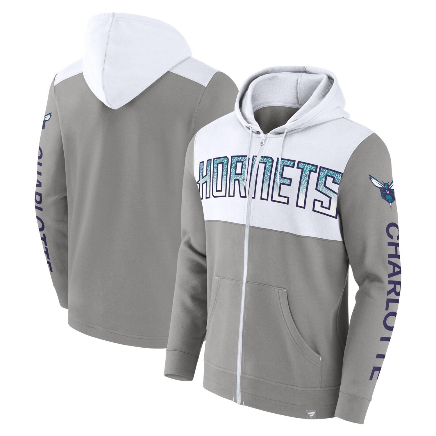 Fanatics / Charlotte Hornets Skyhook Colorblock Full-Zip Hoodie                                                                  - view number 1