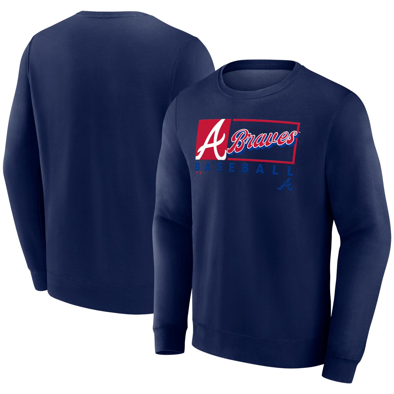 Fanatics Atlanta Braves Focus Fleece Pullover Sweatshirt                                                                         - view number 1