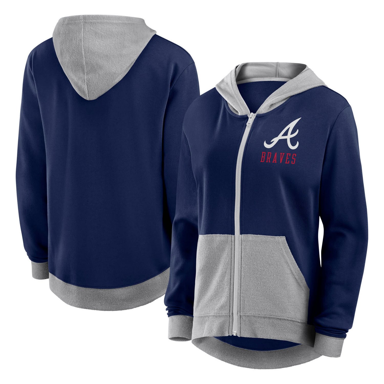 Fanatics Atlanta Braves Hit It French Terry Full-Zip Hoodie