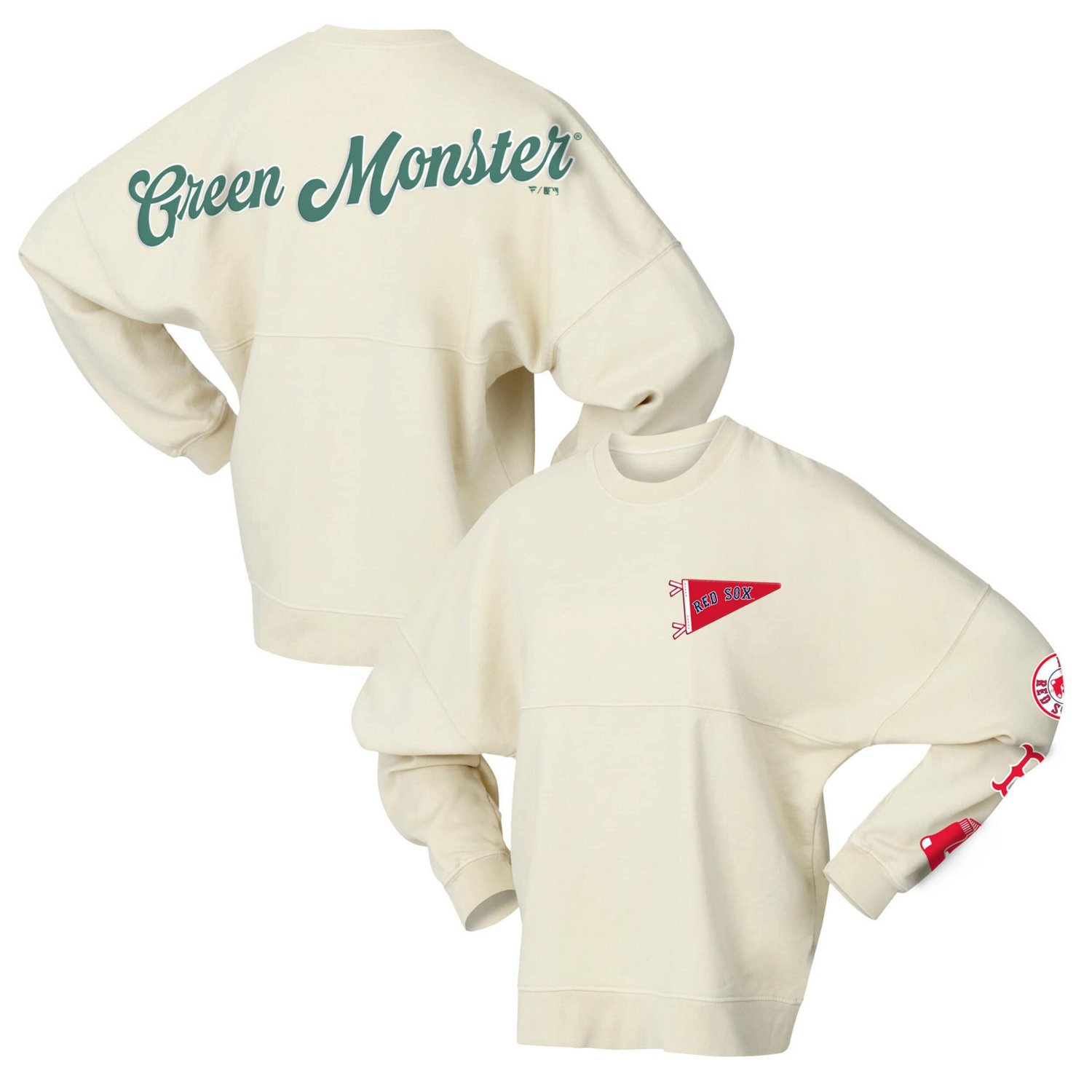 Fanatics Boston Red Sox Pennant Flag Branded Fleece Pullover Sweatshirt