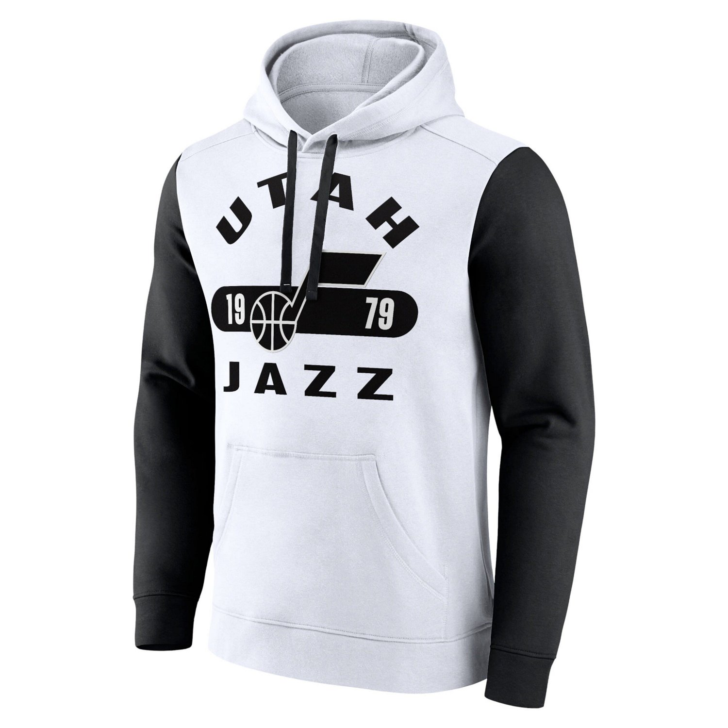 Fanatics Branded /Black Utah Jazz Attack Colorblock Pullover Hoodie - view number 2