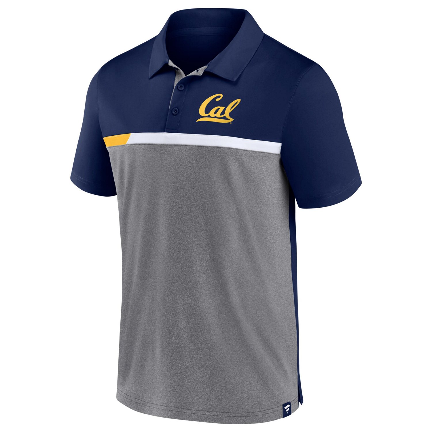 Fanatics Branded /Heathered Gray Cal Bears Split Block Color Block Polo - view number 2