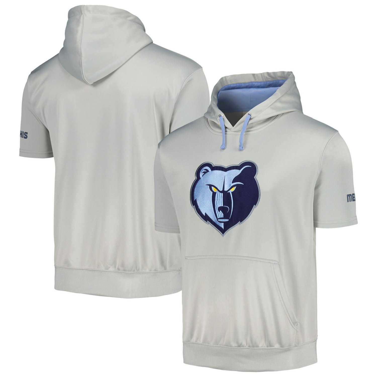 Fanatics Branded /Light Blue Memphis Grizzlies Short Sleeve Pullover Hoodie