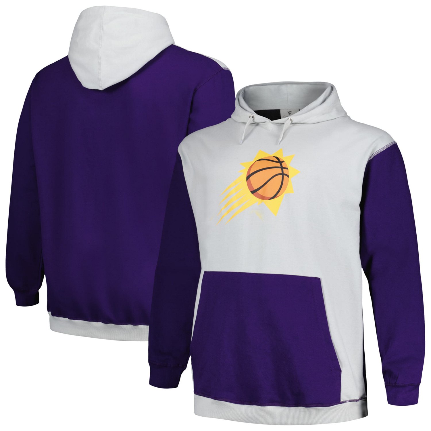 Fanatics Branded /Silver Phoenix Suns Big  Tall Primary Arctic Pullover Hoodie