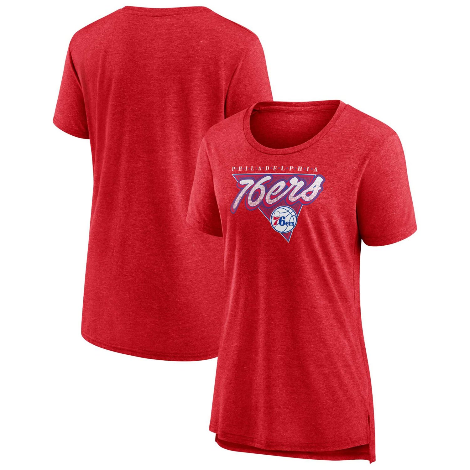 Fanatics Branded Heathered Philadelphia 76ers True Classics Tri-Blend T-Shirt