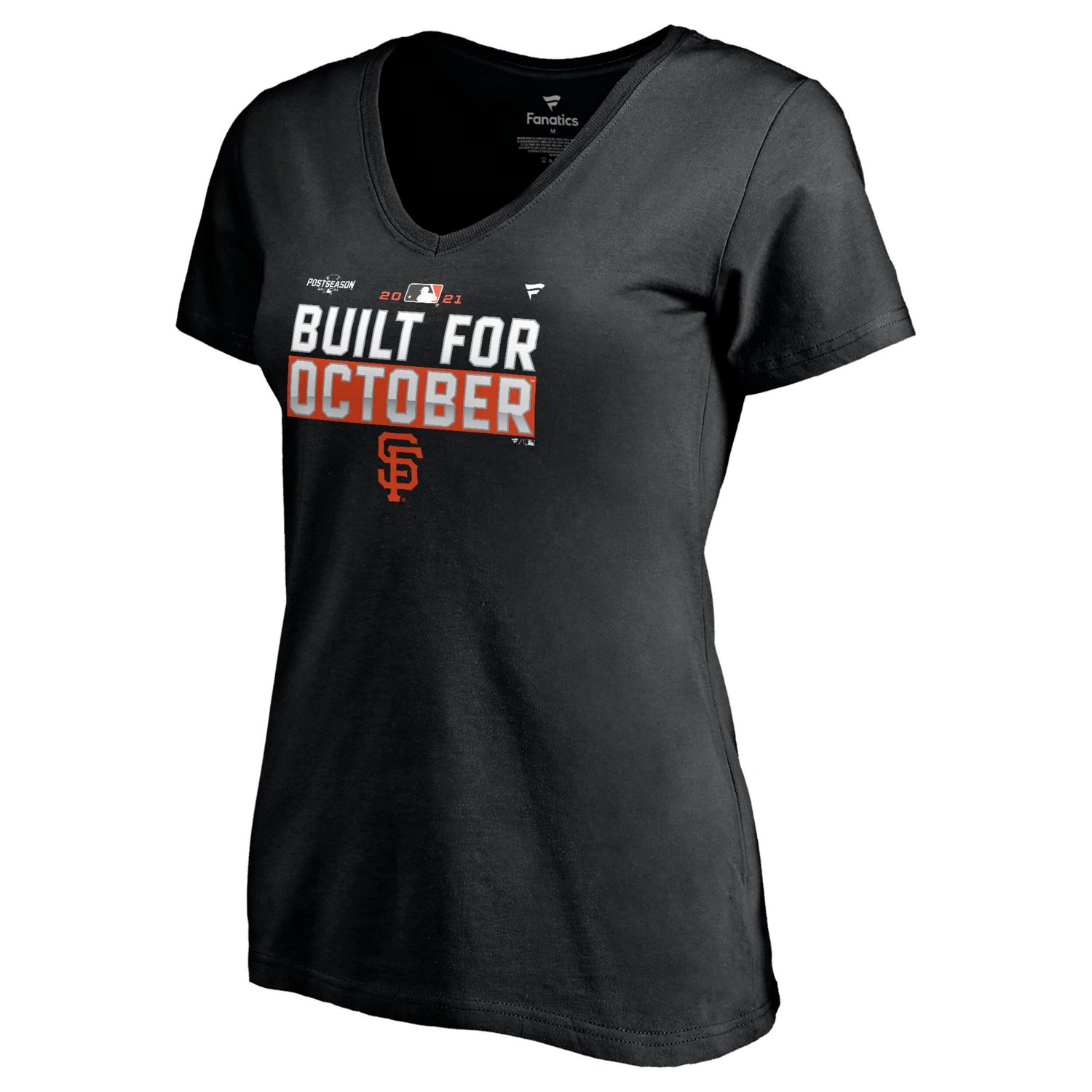Fanatics Branded San Francisco Giants 2021 Postseason Locker Room V-Neck T-Shirt                                                 - view number 2