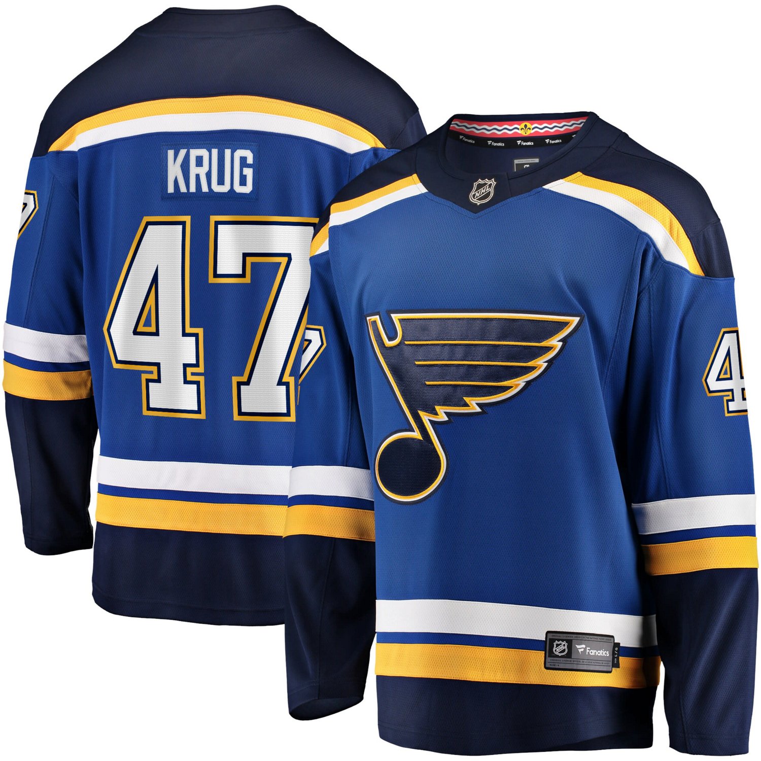Fanatics Branded Torey Krug St Louis s Home Premier Breakaway Player Jersey
