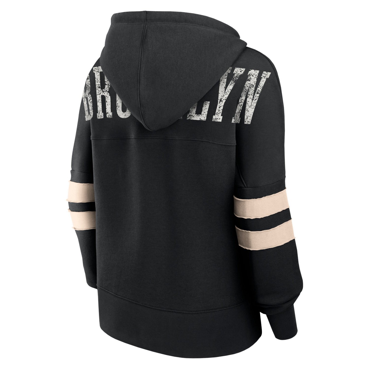 Fanatics Brooklyn Nets Bold Move Dolman V-Neck High Hip Hoodie                                                                   - view number 3