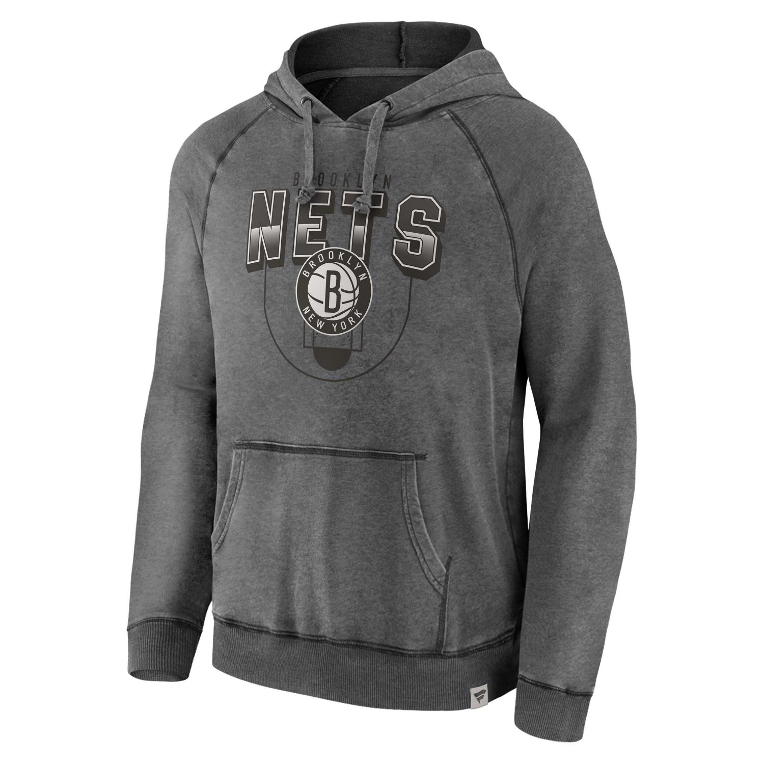 Fanatics Brooklyn Nets True Classics Vintage Snow Wash Raglan Pullover Hoodie                                                    - view number 2