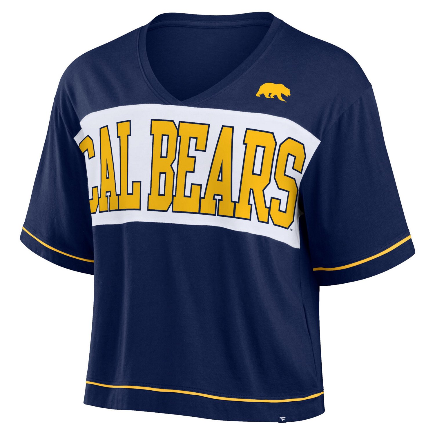 Fanatics Cal Bears Home Team Bold Fashion Modest V-Neck Cropped T-Shirt                                                          - view number 2