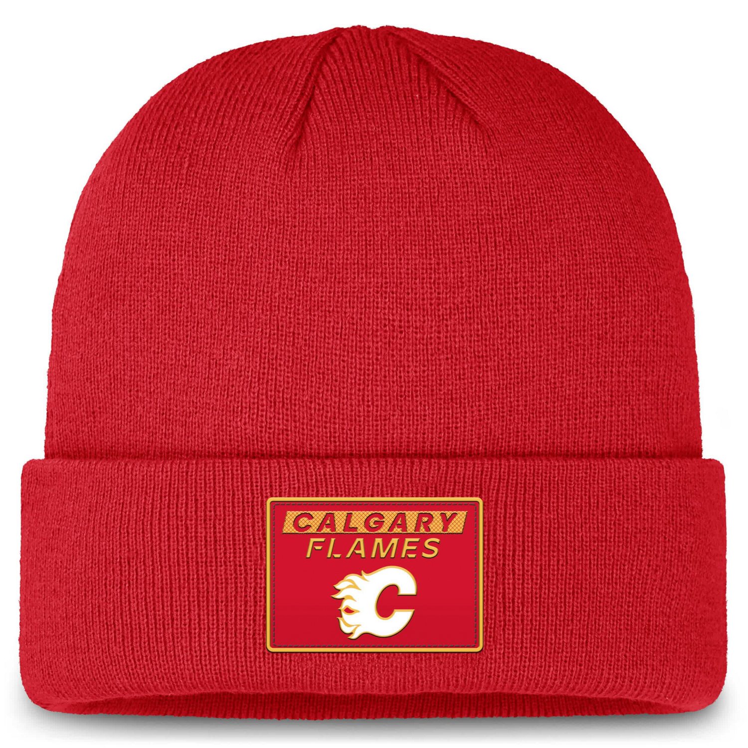 Fanatics Calgary Flames Authentic Pro Cuffed Knit Hat