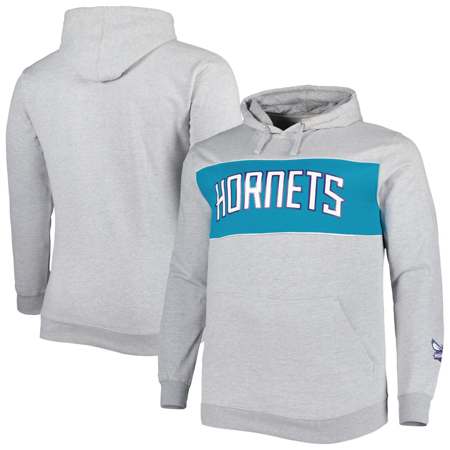 Fanatics Charlotte Hornets Big  Tall Wordmark Pullover Hoodie