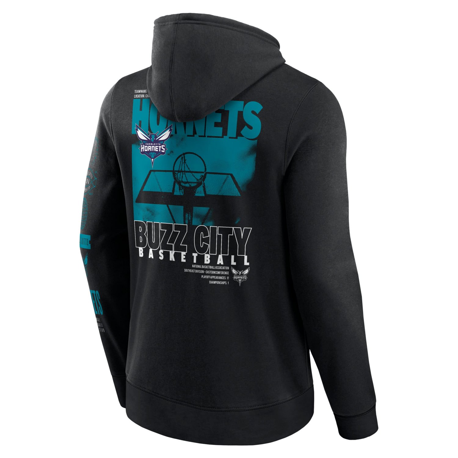 Fanatics Charlotte Hornets Game Time Crossover Pullover Hoodie - view number 3