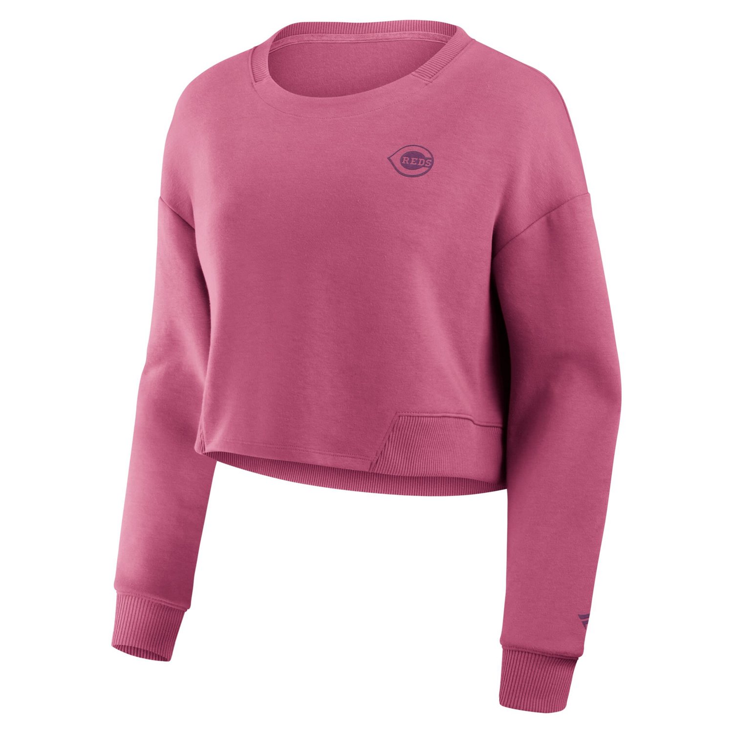 Fanatics Cincinnati Reds Relax Studio Cropped Pullover Sweatshirt