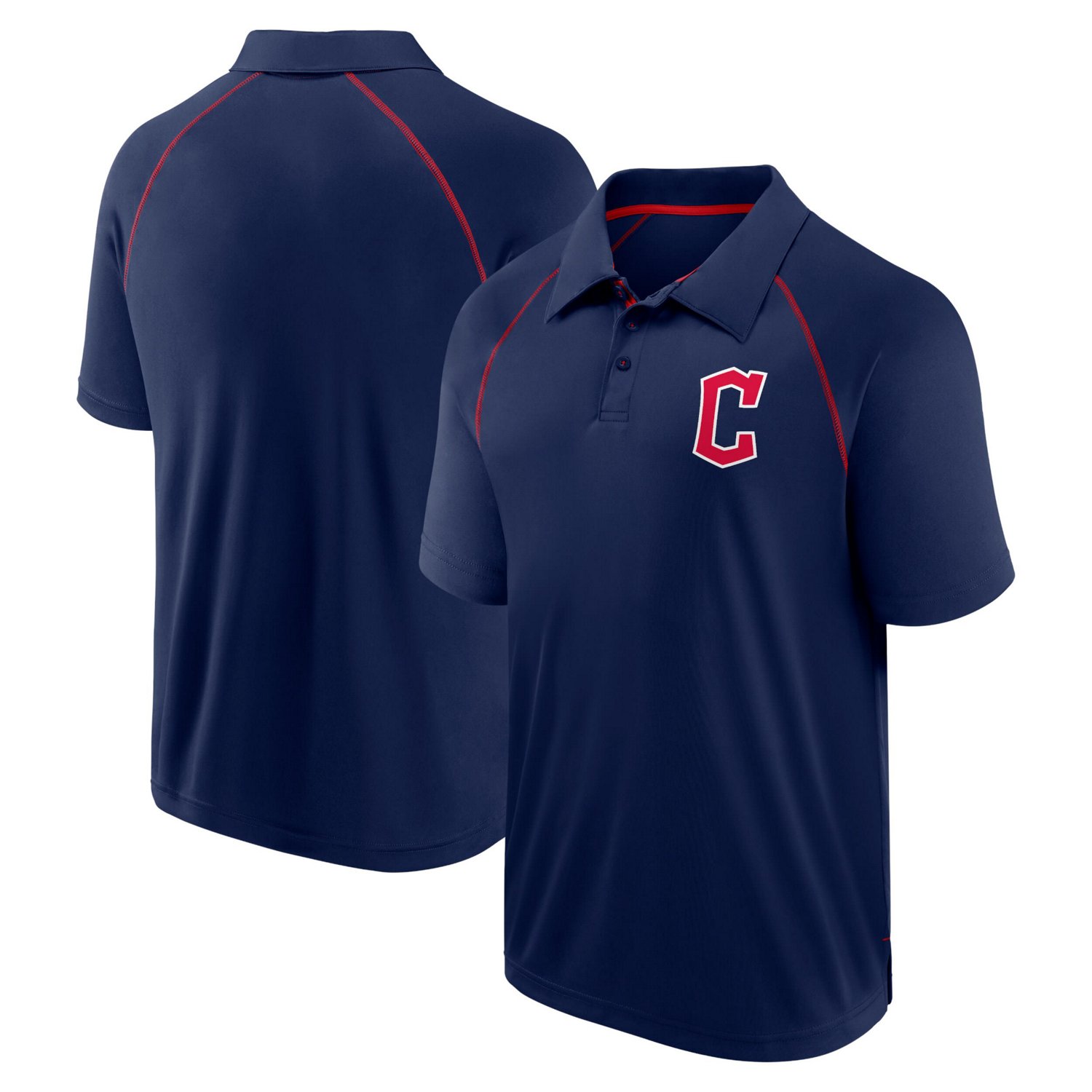 Fanatics Cleveland Guardians Strong Alone Raglan Polo                                                                            - view number 1