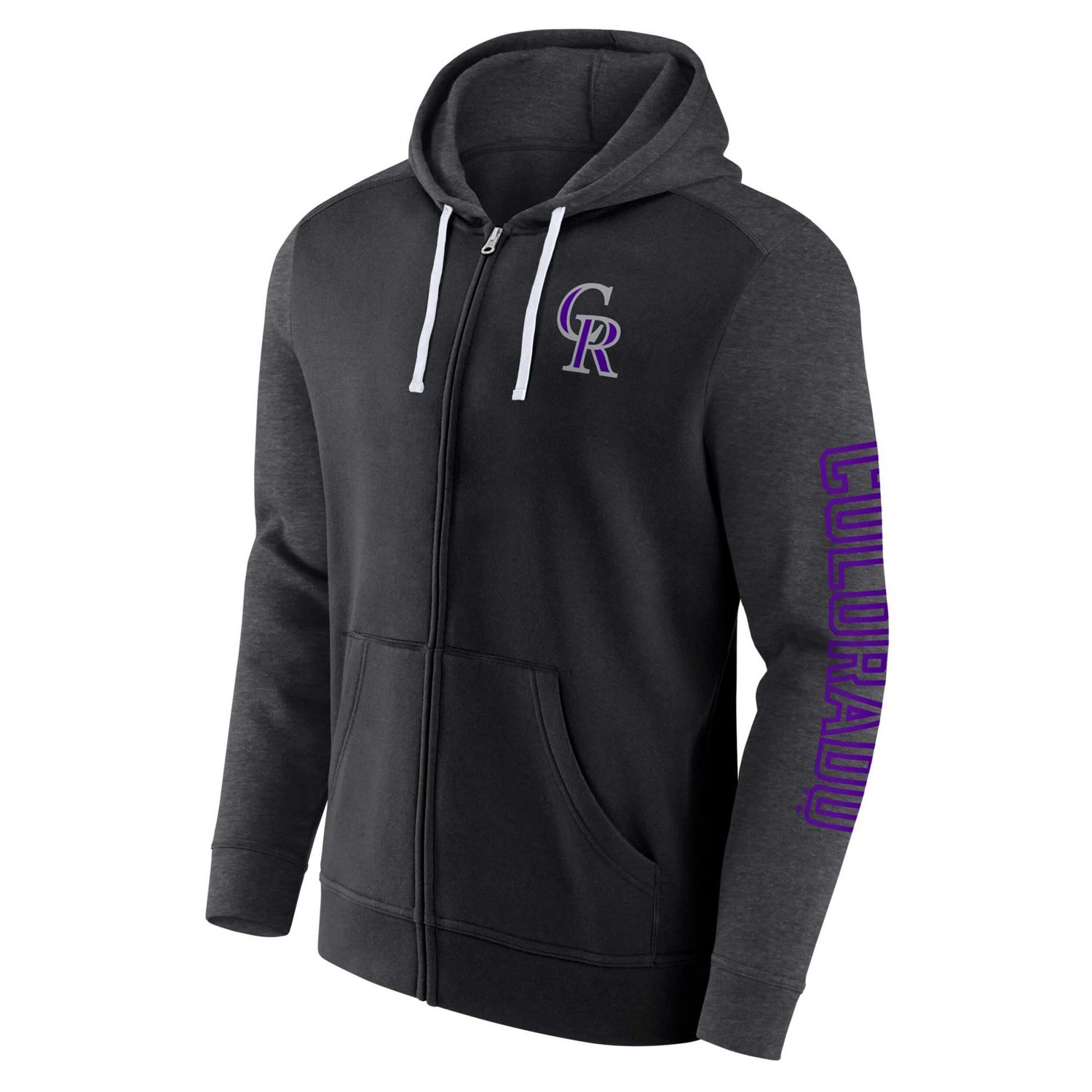 Fanatics Colorado Rockies Offensive Line Up Lightweight Full-Zip Hoodie - view number 2
