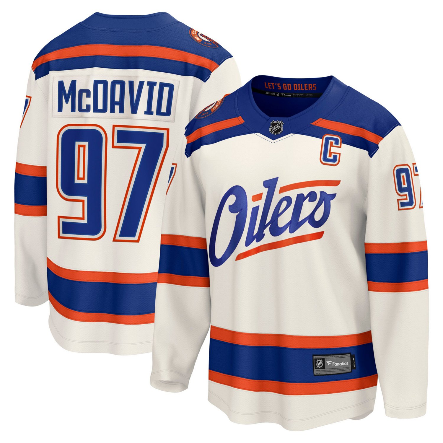 Fanatics Connor McDavid Light Edmonton Oilers Alternate Breakaway Jersey - view number 1