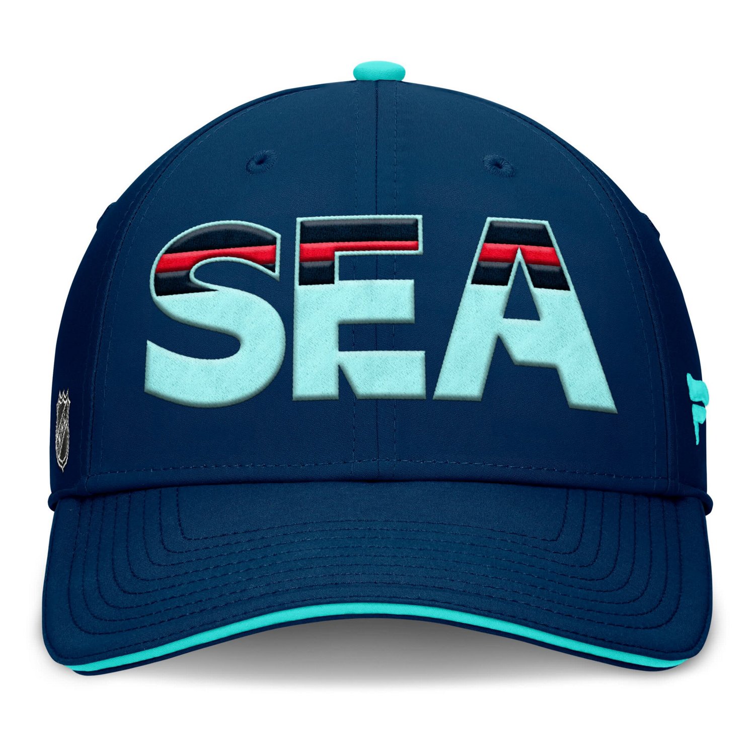 Fanatics Deep Sea Light Seattle Kraken Authentic Pro Rink Team Code Flex Hat - view number 2