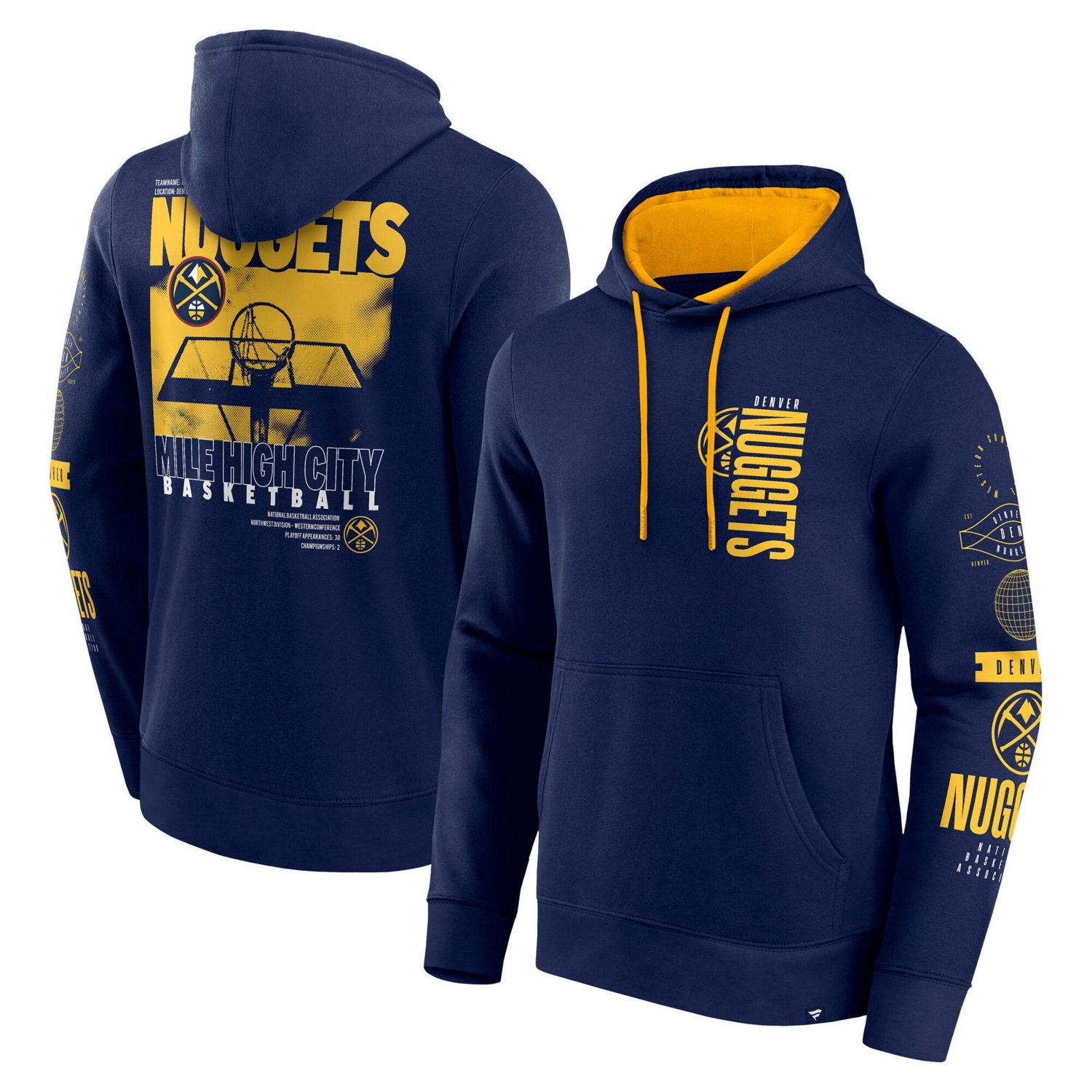 Fanatics Denver Nuggets Game Time Crossover Pullover Hoodie