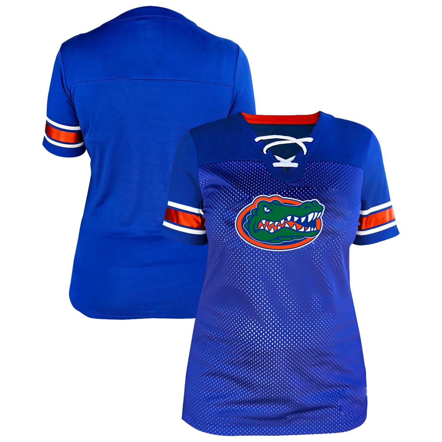 Fanatics Florida Gators Plus Mesh Overlay Lace-Up Jersey T-Shirt