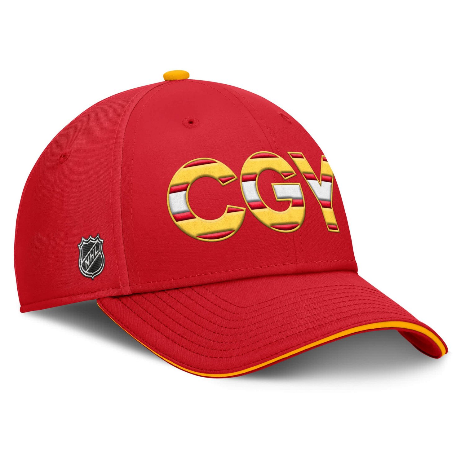 Fanatics Gold Calgary Flames Authentic Pro Rink Team Code Flex Hat - view number 2