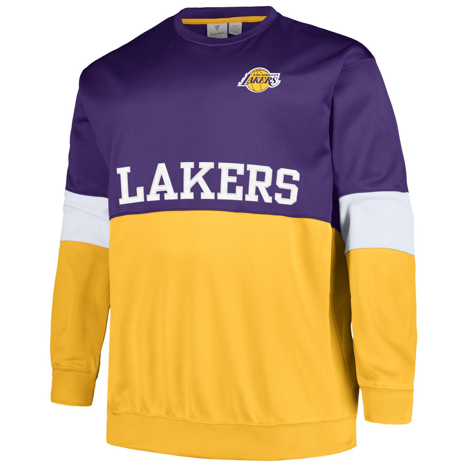 Fanatics Gold Los Angeles Lakers Big  Tall Split Pullover Sweatshirt - view number 2