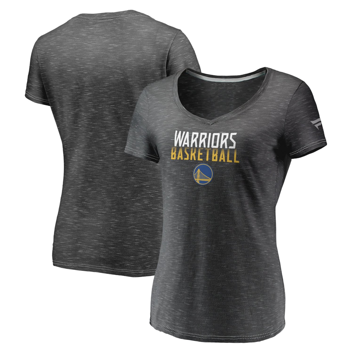 Fanatics Golden State Warriors Double-Fade Space-Dye V-Neck T-Shirt