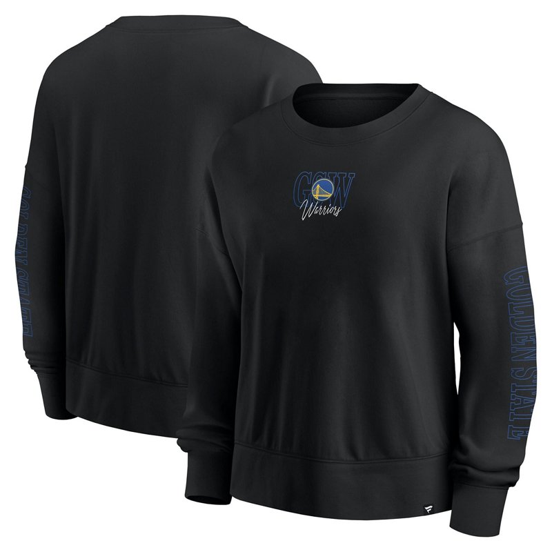 Fanatics Black Golden State Warriors Oversized Game Day Pullover Sweatshirt - Black