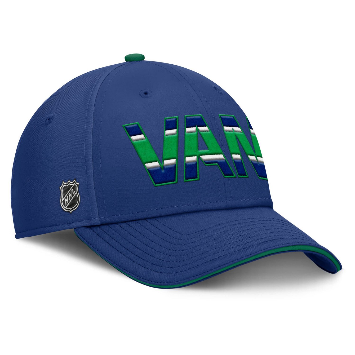 Fanatics Green Vancouver Canucks Authentic Pro Rink Team Code Flex Hat                                                           - view number 3