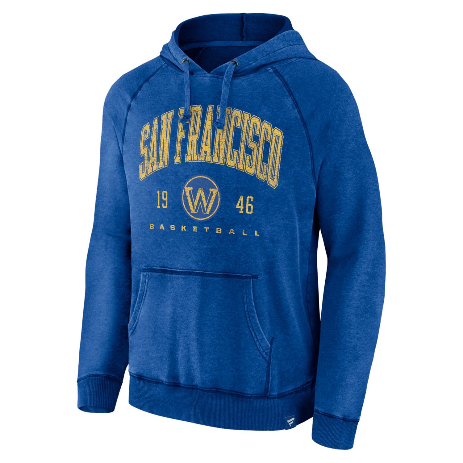 Fanatics Heather Golden State Warriors Foul Trouble Snow Wash Raglan Pullover Hoodie