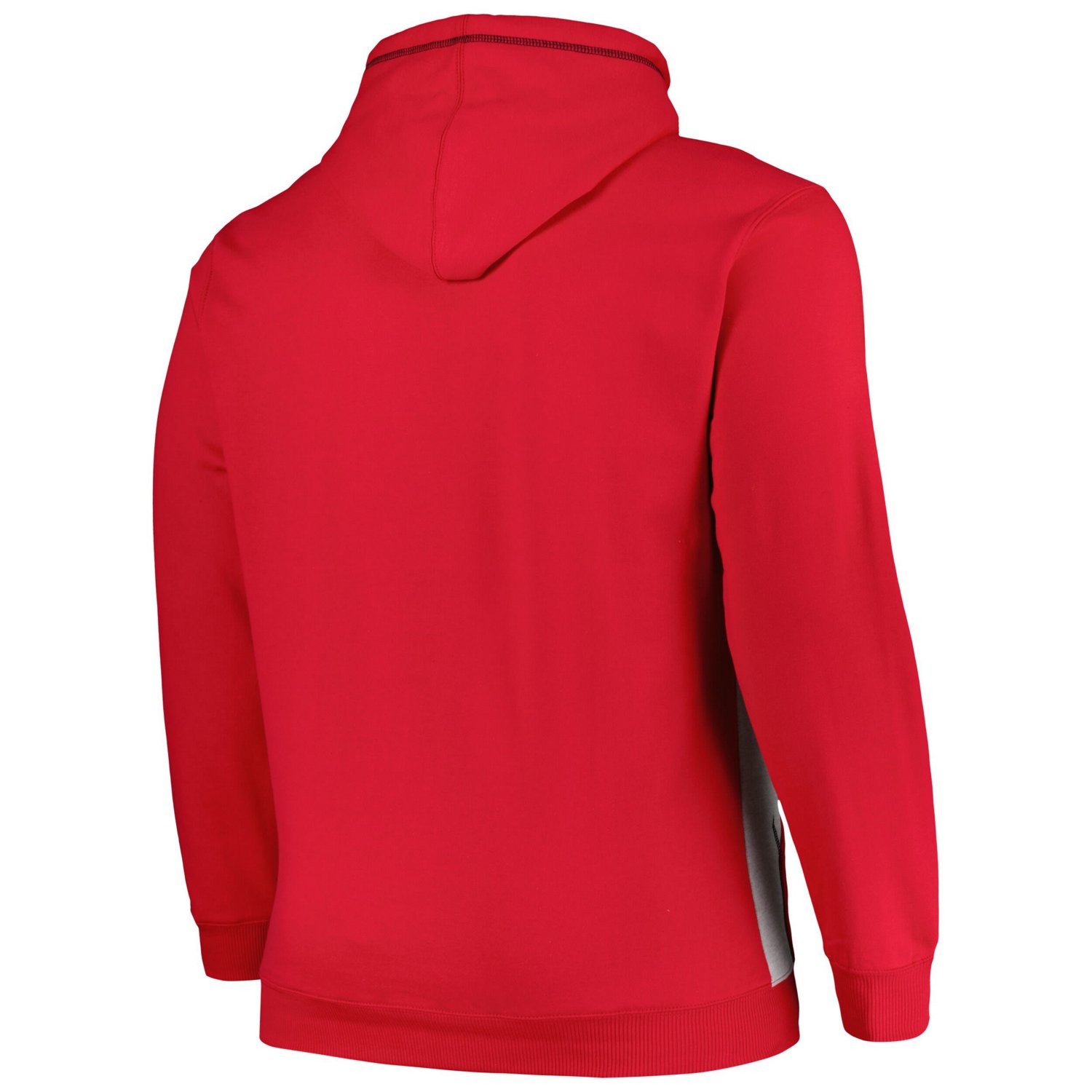 Fanatics /Heather Gray Chicago Bulls Big  Tall Contrast Pieced Stitched Full-Zip Hoodie