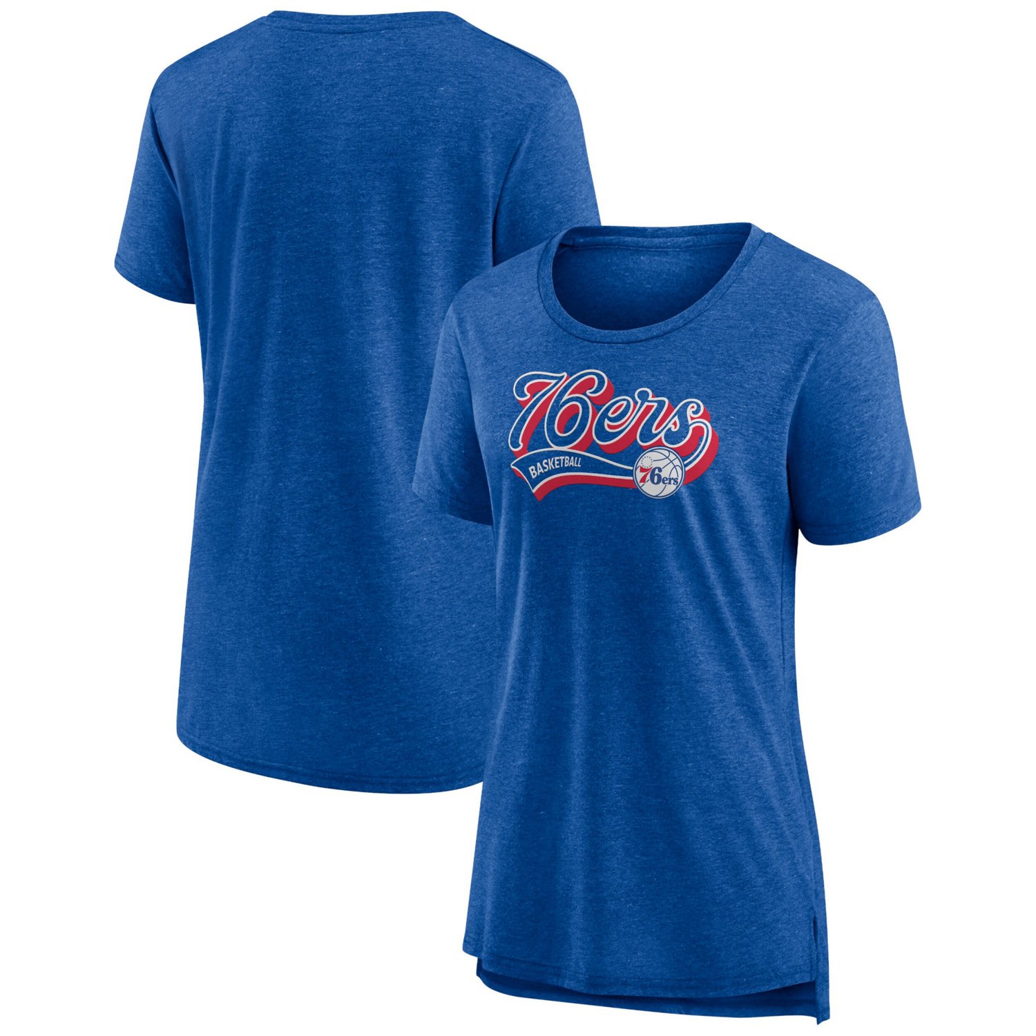 Fanatics Heather Philadelphia 76ers League Leader Tri-Blend T-Shirt