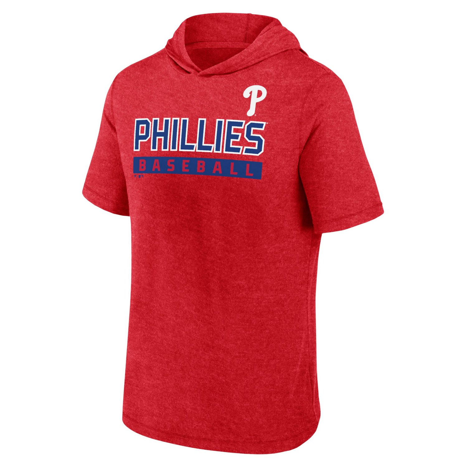 Fanatics Heather Philadelphia Phillies Push Short Sleeve Pullover Hoodie Academy