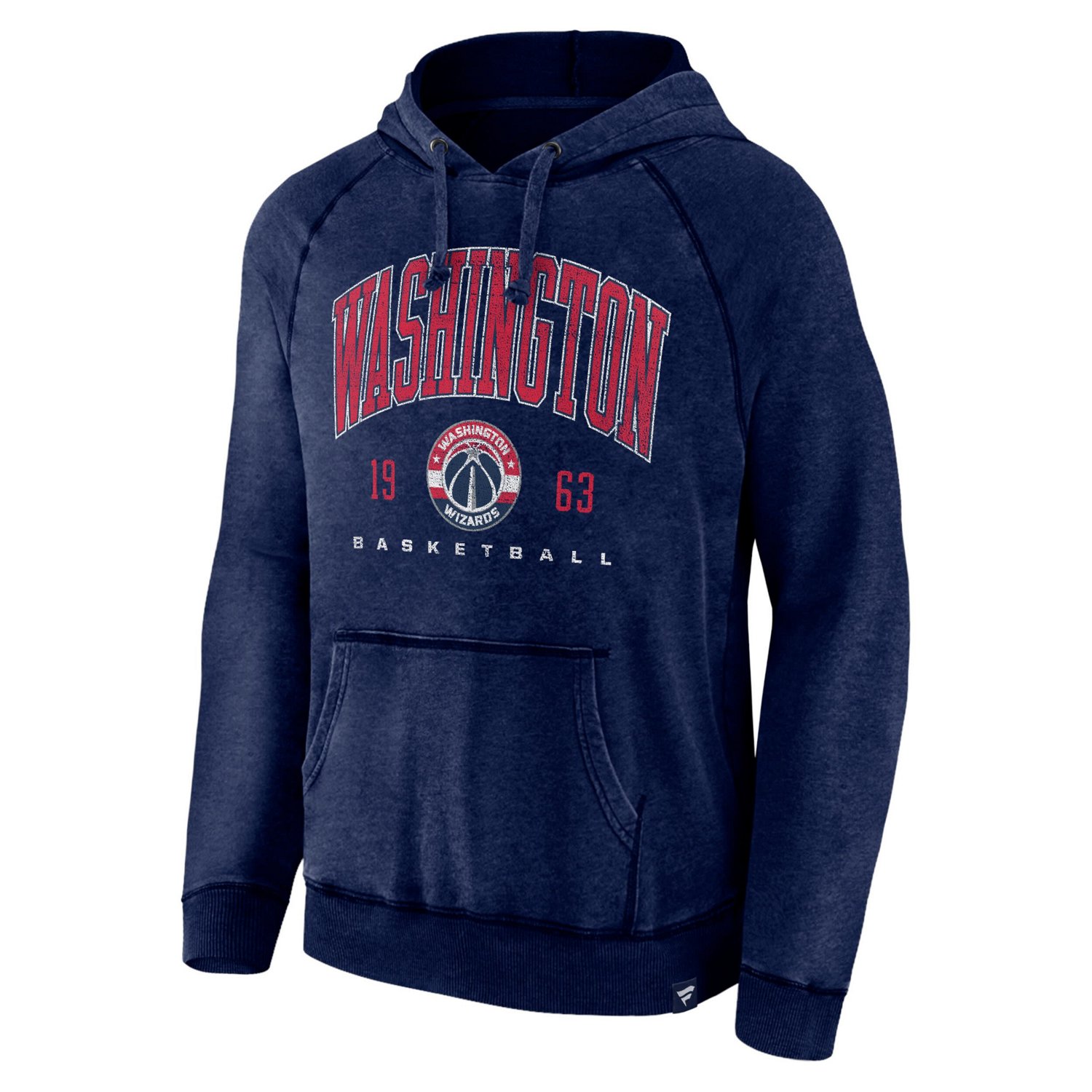 Fanatics Heather Washington Wizards Foul Trouble Snow Wash Raglan Pullover Hoodie