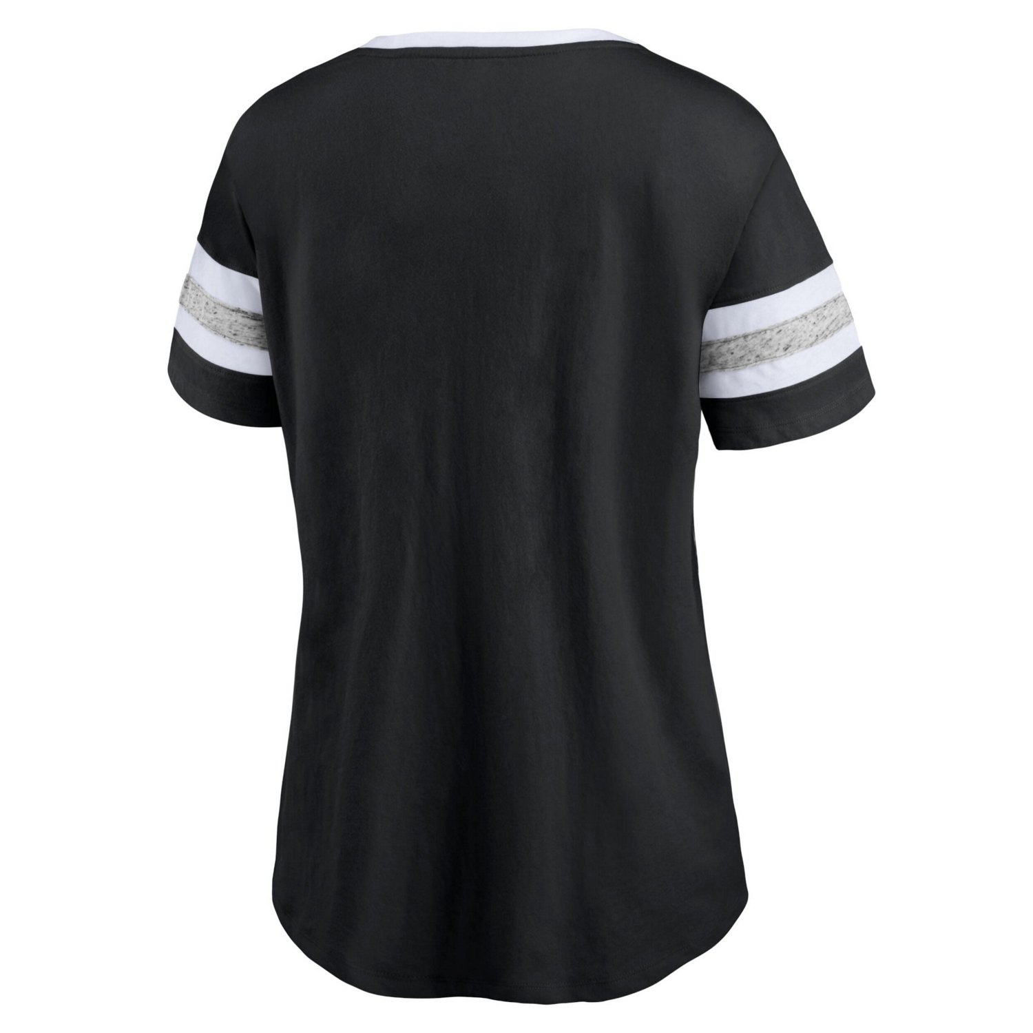 Fanatics /Heathered Gray Brooklyn Nets Block Party Striped Sleeve T-Shirt                                                        - view number 3