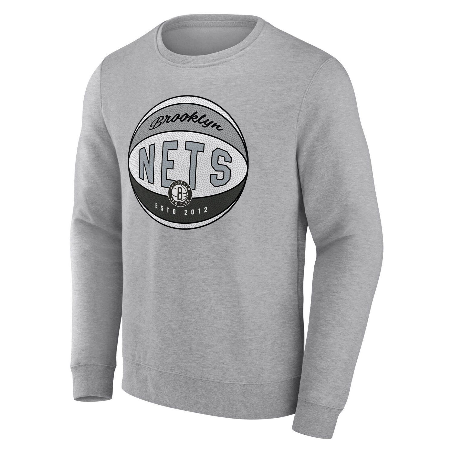 Fanatics Heathered Gray Brooklyn Nets True Classics Vint Pullover Sweatshirt                                                     - view number 2
