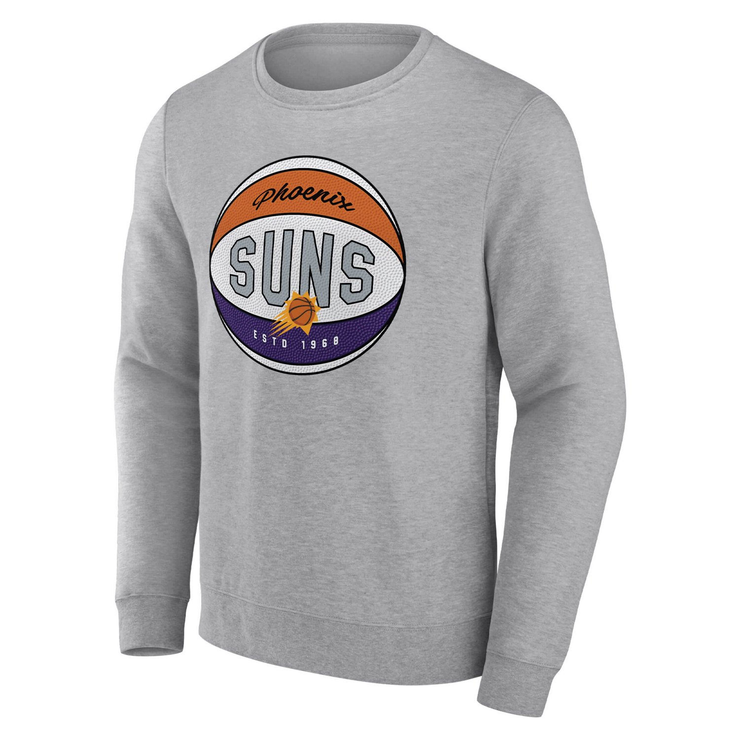 Fanatics Heathered Gray Phoenix Suns True Classics Vint Pullover Sweatshirt - view number 2